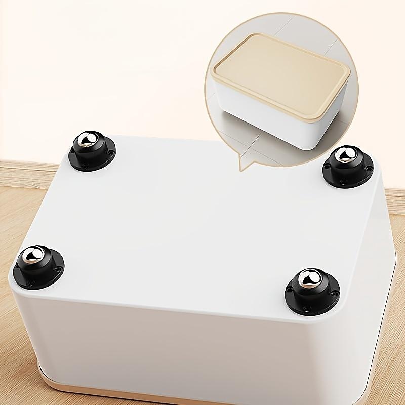 4pcs Self-adhesive Casters, Upgraded Casters, Super Load-bearing Ball Stainless Steel Universal Pulley, 360 Degree Rotating Pulley For Furniture Garbage Cans3