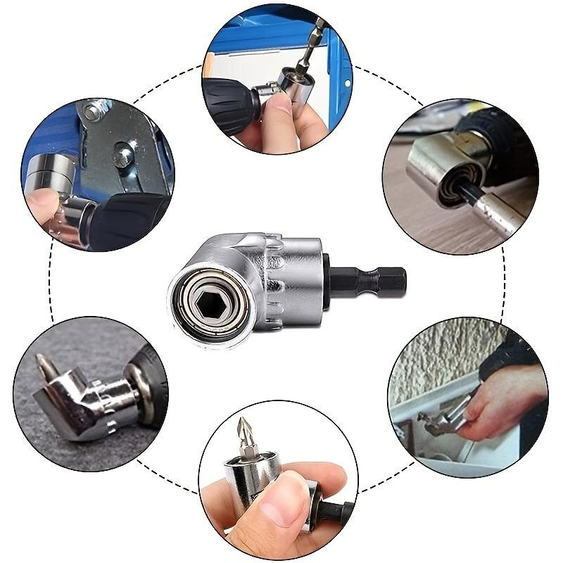 105 Degree Angle Head Electric Corner Turner, Electric Screwdriver Hardware Tool Accessories, Corner Electric Device, Elbow Universal Flexible Shaft Corner Screwdriver2