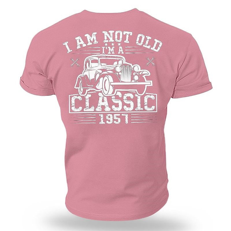 Men's Car Graphic Prints Hobby T Shirt Graphic Tee Cotton Short Sleeve Graphic Shirt Wine Black White Comfortable Tee Vacation Street Fashion Designer Clothing2