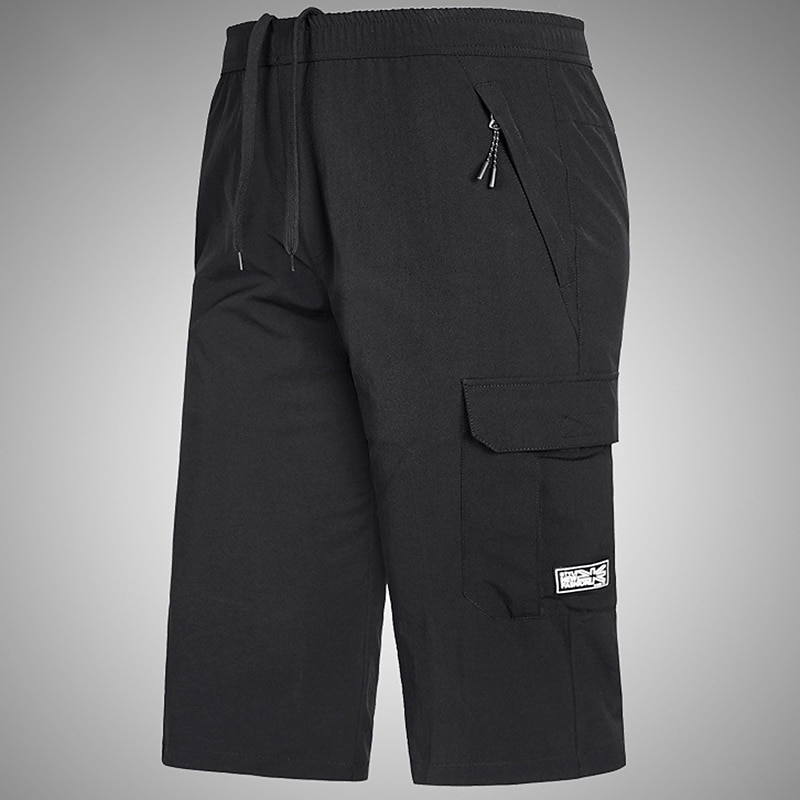 Men's Cargo Shorts Shorts Hiking Shorts Multi Pocket Plain Comfort Breathable Outdoor Daily Going out Fashion Streetwear Black Blue2