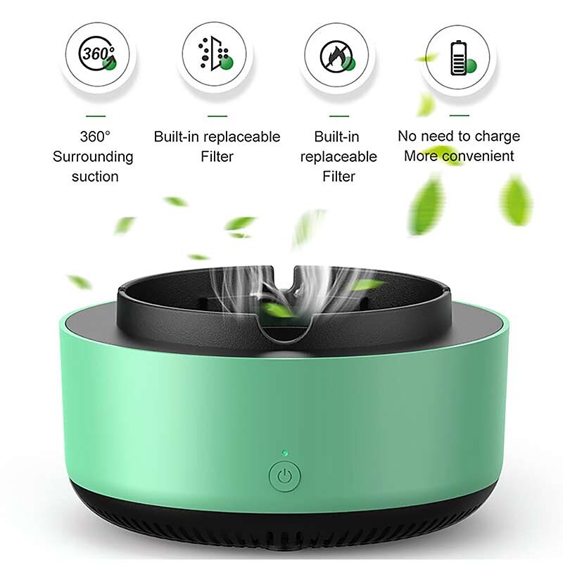 Multipurpose Ashtray with Air Purifier Function for Filtering Second-Hand Smoke From Cigarettes Remove Odor2