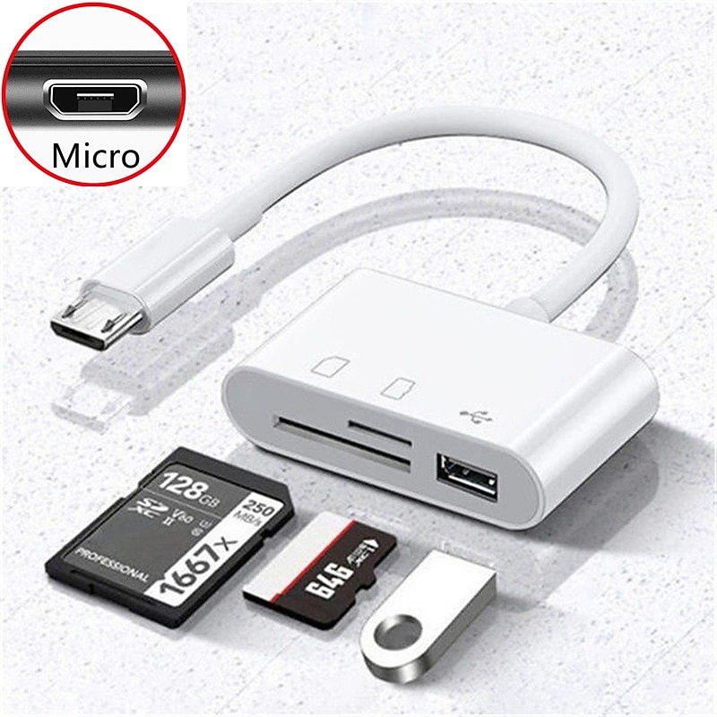 USB C SD Card Reader Adapter Type C Micro SD TF Card Reader Multi-function 3-in-1 OTG Adapter for laptops MacBooks mobile cameras4
