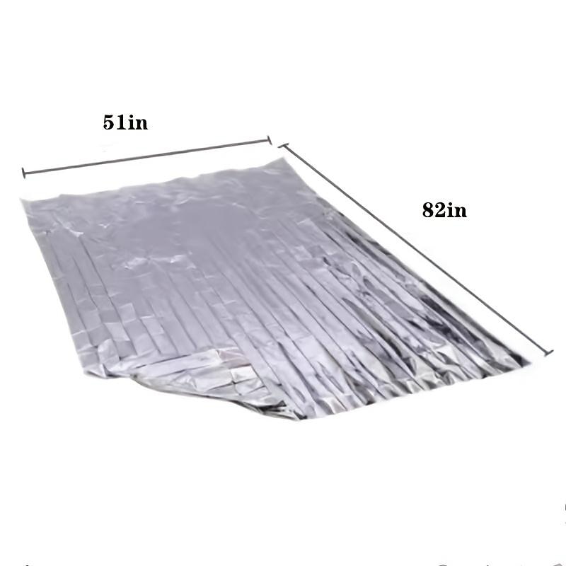Emergency Silver Mylar Thermal Compact Waterproof Blankets For First Aid Kits, Natural Disasters Equipment, Retain Body Heat, Keeps You Warm Dimension After Opening 82*51in3