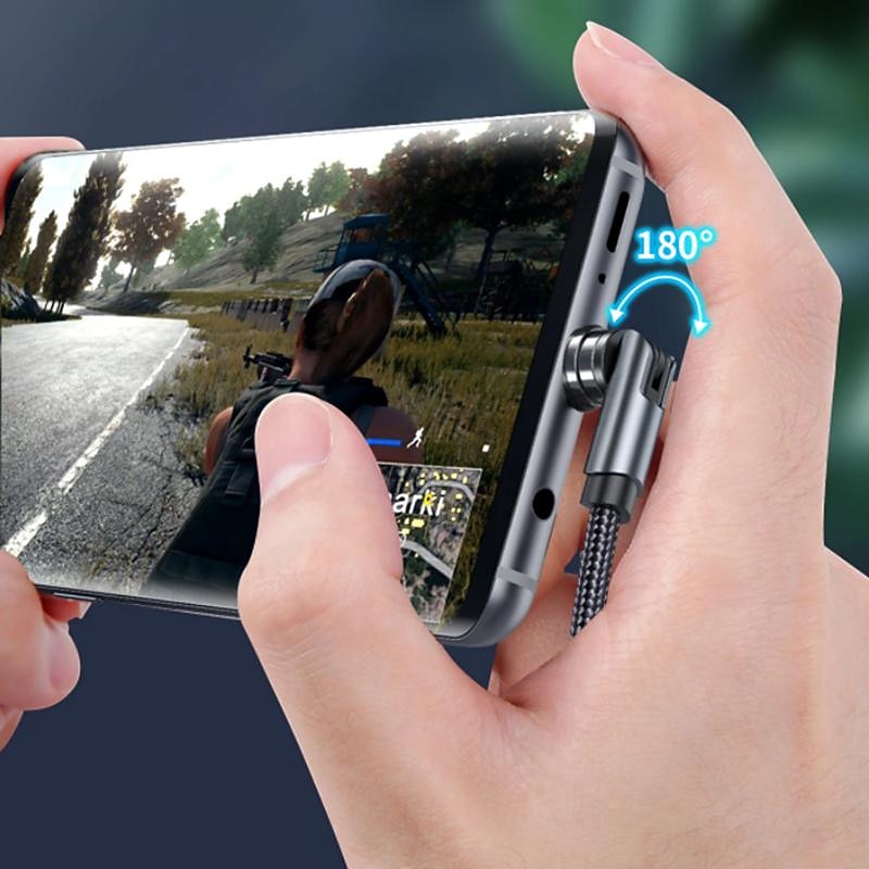 5A Magnetic Multi Charging Cable 3.3ft 6.6ft USB A to Lightning / micro / Type C Fast Charging 3 in 1 540° Rotating Phone Charger Nylon Braided USB Cable For IPhone/Micro USB/Type C Device4