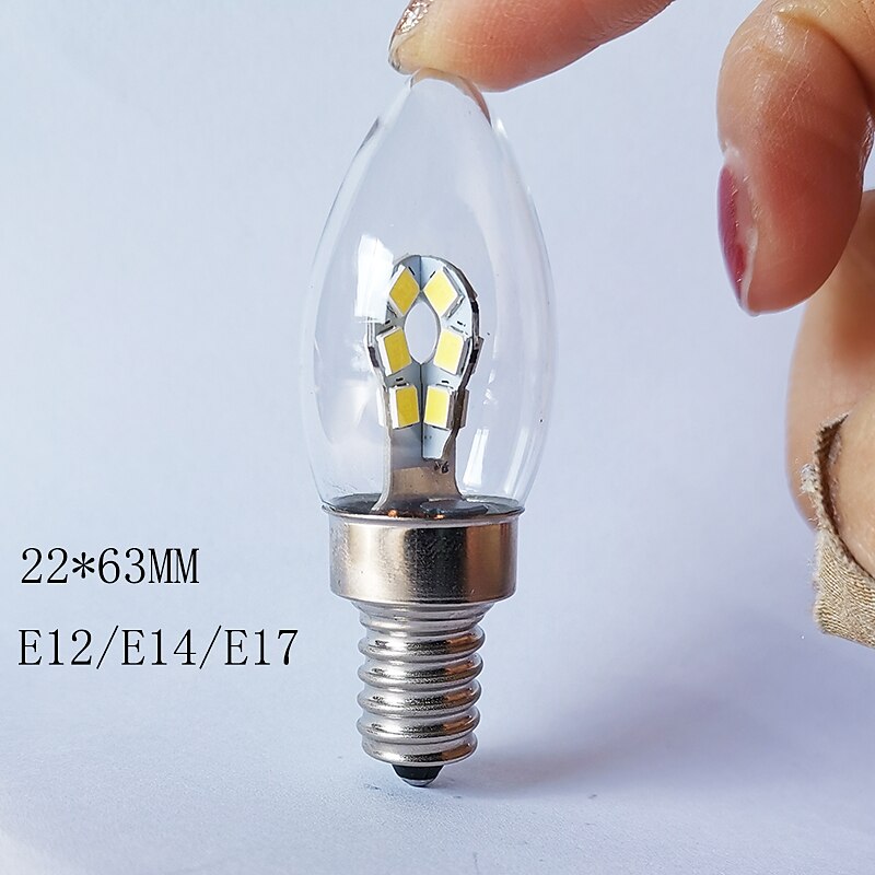 2W LED Candle Lights 230 lm E12 C35 24 LED Beads SMD 2835 Warm White White2