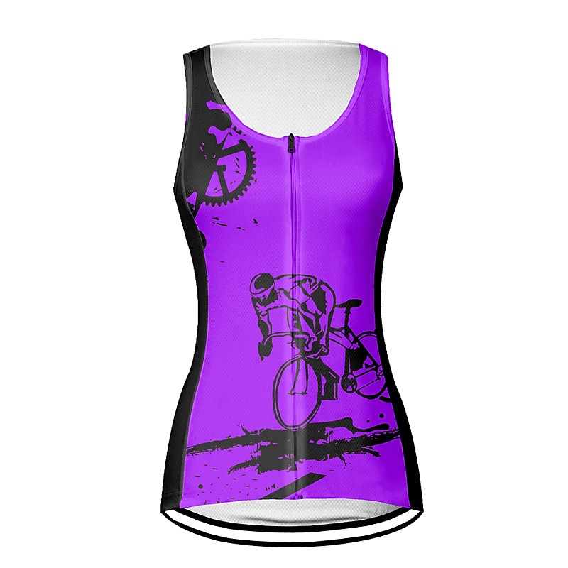 Women's Cycling Vest Cycling Jersey Graphic Funny Sleeveless Bike Vest / Gilet Jersey Top with 3 Rear Pockets Mountain Bike MTB Road Bike Cycling Quick Dry Back Pocket Moisture Wicking Breathable4