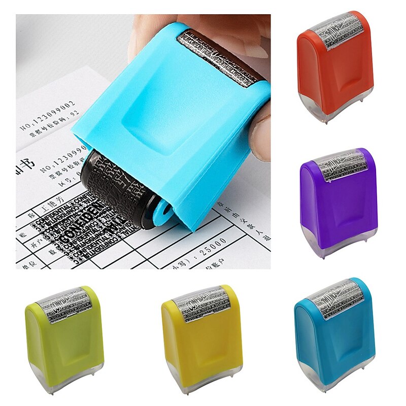 1pc Roller Identity Theft Protection Stamp For ID Privacy Confidential Data Guard Rolling Stamps Reusable isfang3