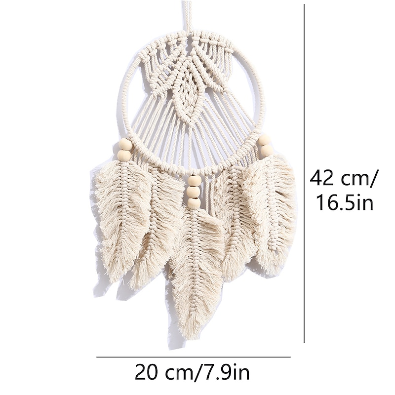 Boho Dream Catcher Handmade Gift Wall Hanging Decor Art Ornament Crafts Woven Macrame For Kids Bedroom Wedding Festival 20*42cm2