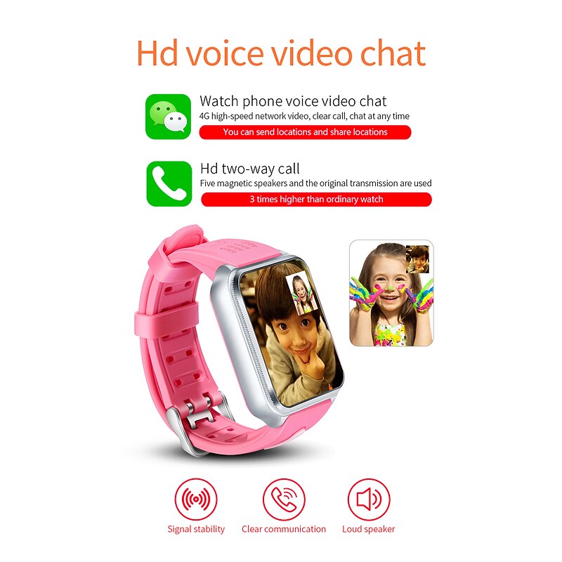 H1 Smart Watch 1.54 inch Smartwatch Fitness Running Watch Bluetooth 4G Pedometer Alarm Clock Calendar Compatible with Android iOS Kid's Women GPS with Camera IP 67 31mm Watch Case3