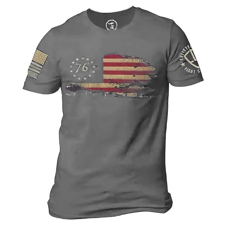 Veterans Day Men's Patriot Patriotic Veteran 100% Cotton Graphic T Shirt Shirt Comfortable Tee Outdoor Street Summer Fashion Designer Clothing S M L XL XXL2