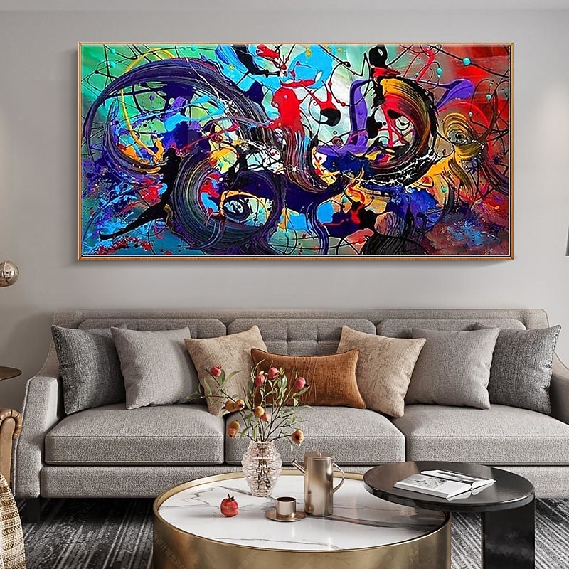 Oil Painting Handmade Hand Painted Wall Art Abstract Colorful  Home Decoration Décor Rolled Canvas No Frame Unstretched