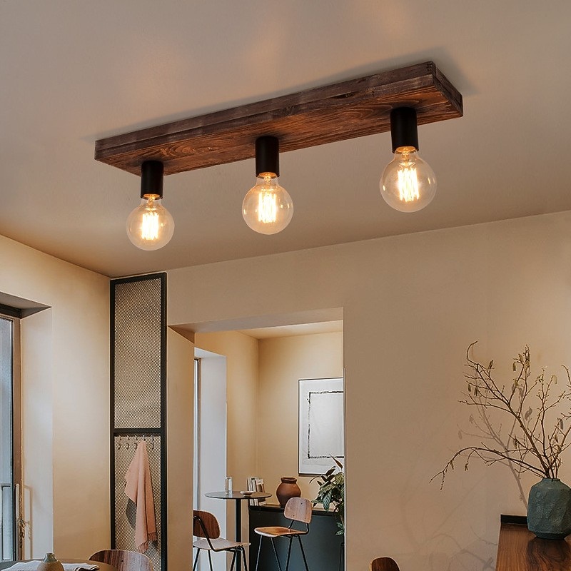 Farmhouse Light Ceiling Light 60cm Wood Light Country Light Dining Room Light Kitchen Light Island Light Fixture Farmhouse Ceiling2