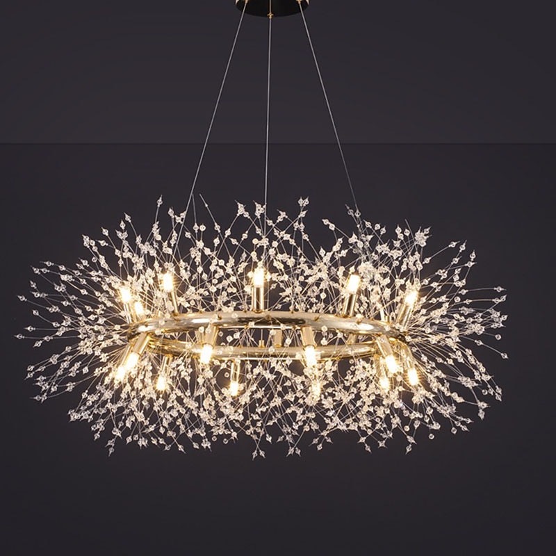 Fireworks Crystal Chandelier Modern, Sputnik Dandelion Chandelier, 12/20 Lights Chrome Pendant Lighting for Restaurant Stairs Kitchen Dining Room Bedroom Living Room4
