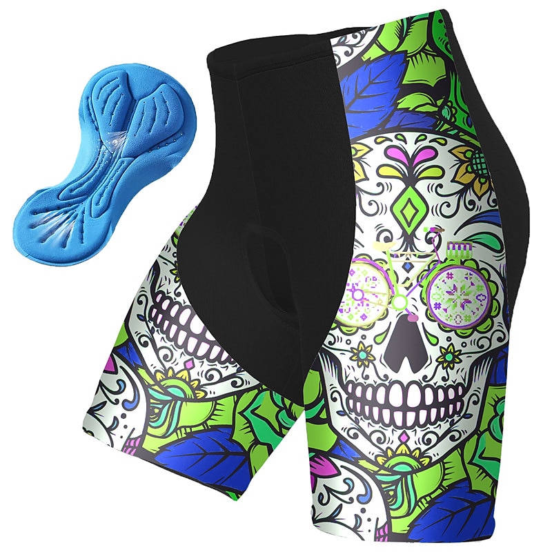 Men's Graphic Skull Cycling Shorts Bike Padded Shorts / Chamois Bottoms Mountain Bike MTB Road Bike Cycling Sports 3D Pad Cycling Quick Dry Moisture Wicking Pink Red Spandex Clothing Apparel Bike Wear4