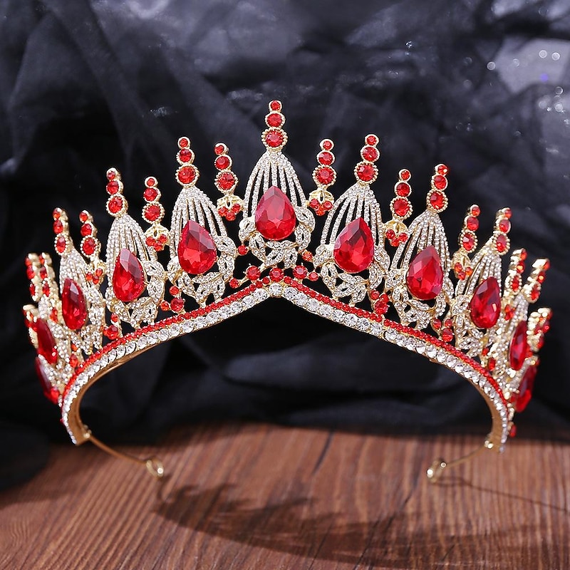Color Tiara and Crown for Women Crystal Queen Crowns Rhinestone Princess Tiaras for Girl Bride Wedding Hair Accessories for Bridal Birthday Party Prom Halloween Cos-play Costume Christmas