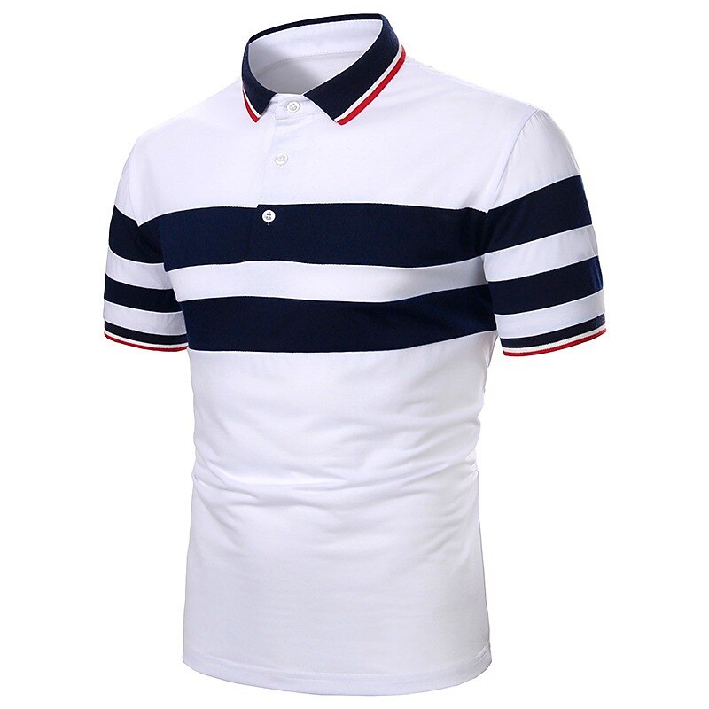 Men's Polo Shirt Golf Shirt Casual Holiday Classic Short Sleeve Fashion Basic Color Block Button Summer Regular Fit Black White Dark Red Dark Navy Gray Polo Shirt2
