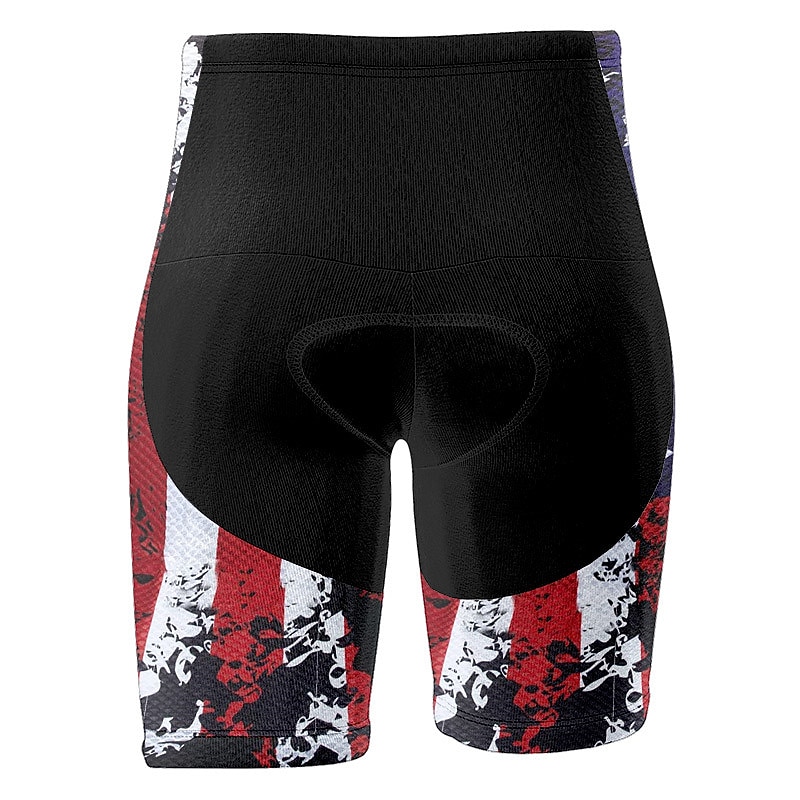 Men's Graphic National Flag Cycling Shorts Bike Padded Shorts / Chamois Bottoms Mountain Bike MTB Road Bike Cycling Sports 3D Pad Cycling Quick Dry Moisture Wicking Red Blue Spandex Clothing Apparel4