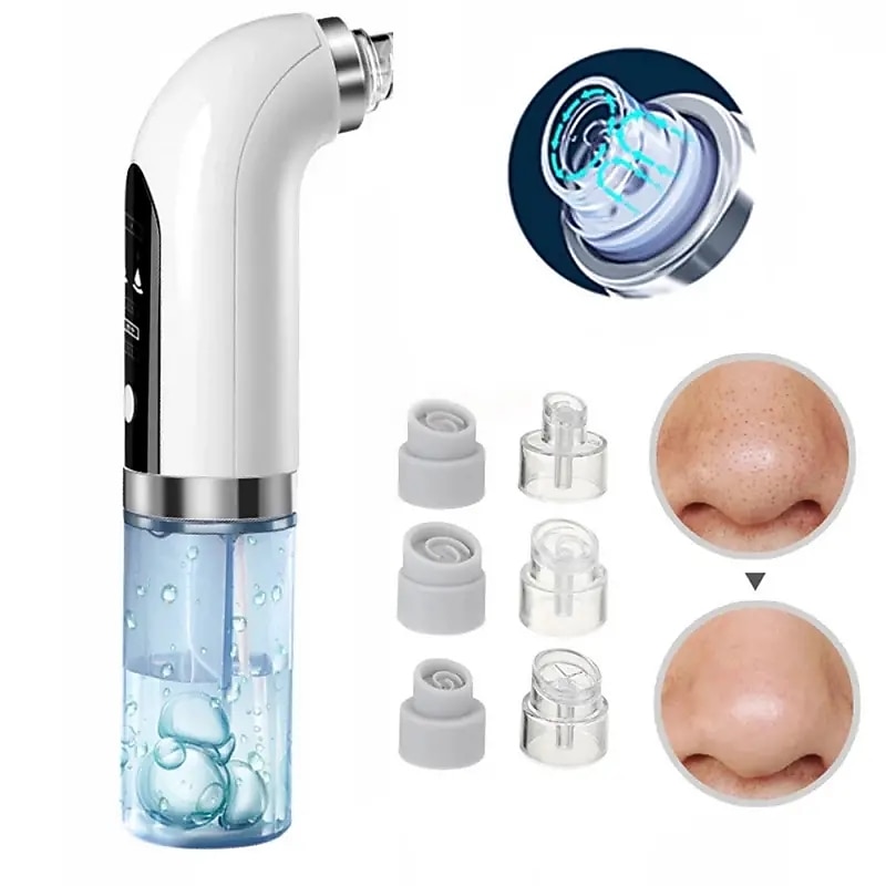 Small Bubble Blackhead Remover Vacumm With Led Light Water Cycle Black Head Cleaner Deep Cleaning Acne Pimple Removal3