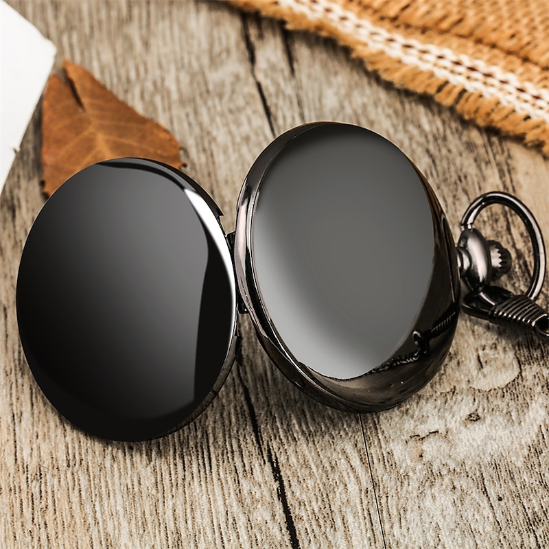 Men's Vintage Pocket Watch with Chain Simple Exquisite Polishing Round Watch Pocket Pendant Clock Gifts Men Women3