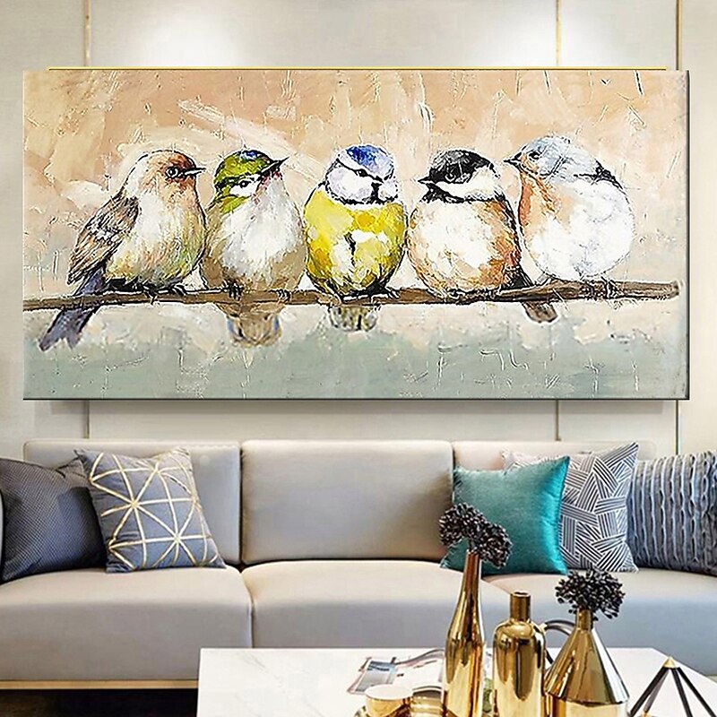 Oil Painting Hand Painted - Abstract Pop Art Modern Rolled Canvas3