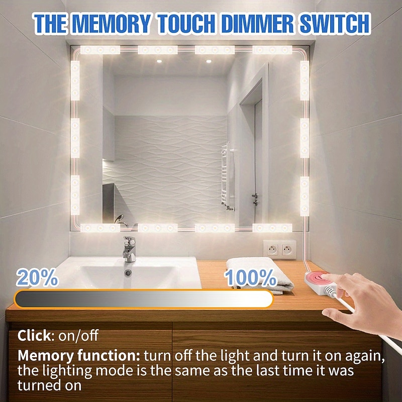 LED Mirror Headlight Modern Simple Mirror Light Dimmable Toilet Vanity Fill Light2