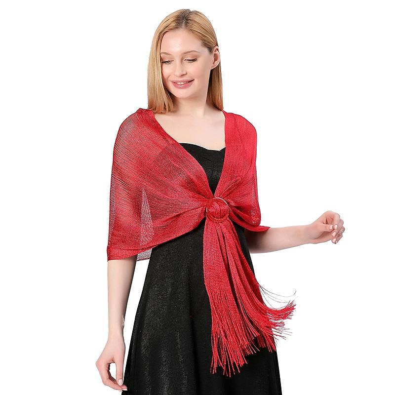 Women's Shrug Elegant Shrugs Vintage Style Solid Color Open Front Half Sleeve Knit Formal Party Work Silver Light Pink Summer Spring 11