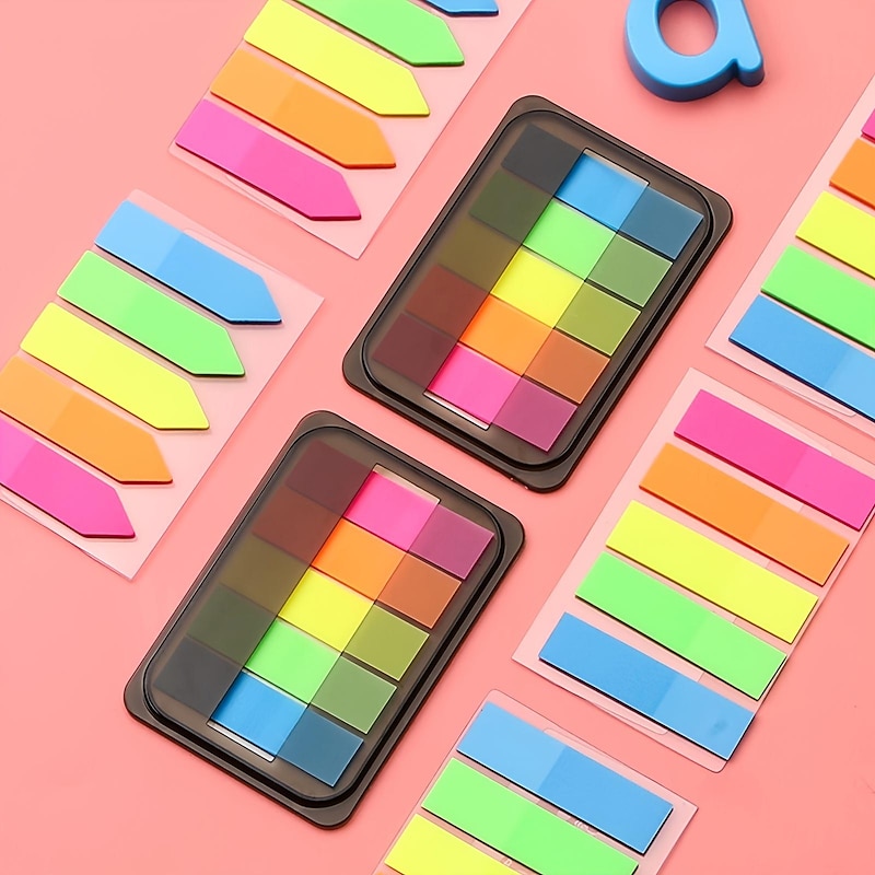 1pc 100 Sheets Extractable Waterproof Transparent Sticky Notes Color Sticky Notes For Label School Office