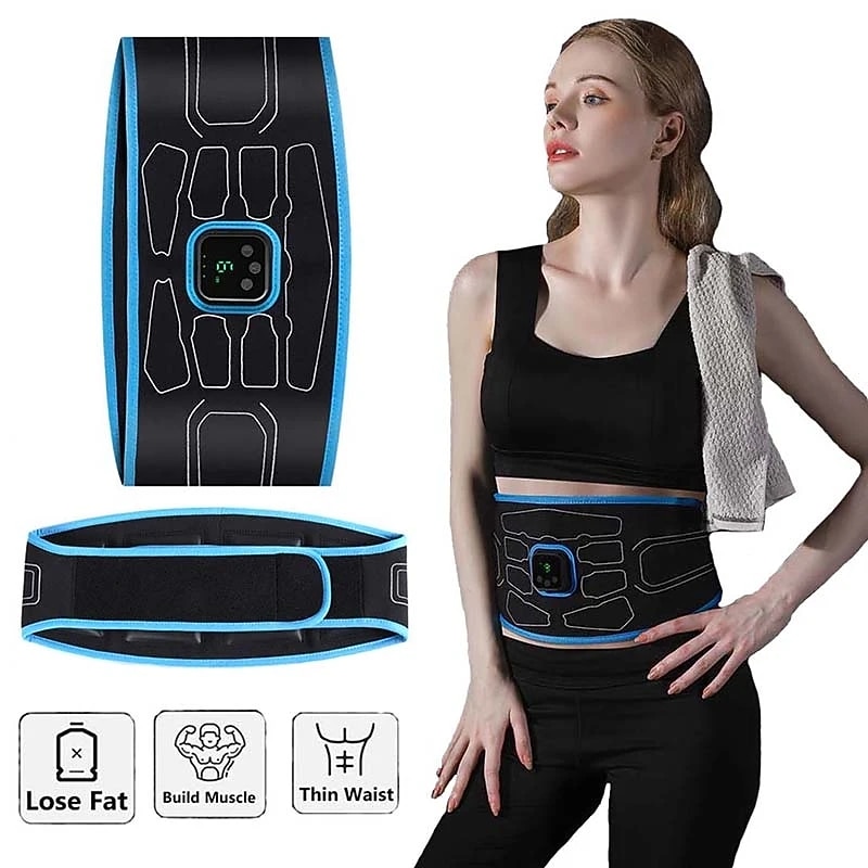 EMS Muscle Stimulator Abdominal Body Slimming Belt Electric Smart ABS Trainer Arm Leg Waist Weight Loss Fitness Vibration Belt2