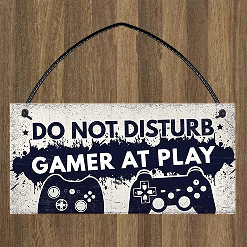 1pc Game Wall Hanging, Game Pattern Plaque Sign Wll Decor Accessories, For Pet Shop Cafe Room Decor Household Items 4''x8'' (10cmx20cm)4