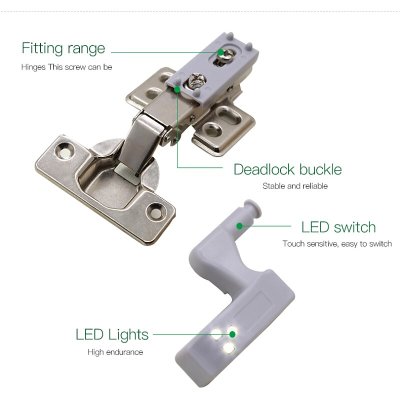 LED Inner Hinge Lamp Under Cabinet Lights Universal Wardrobe Cupboard Sensor Lights for Bedroom Kitchen Closet Night Lamp4