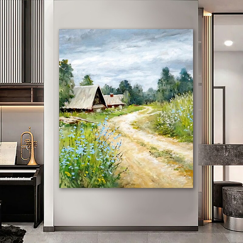 Oil Painting Handmade Hand Painted Wall Art Impression Landscape Canvas Painting Home Decoration Decor Stretched Frame Ready to Hang3