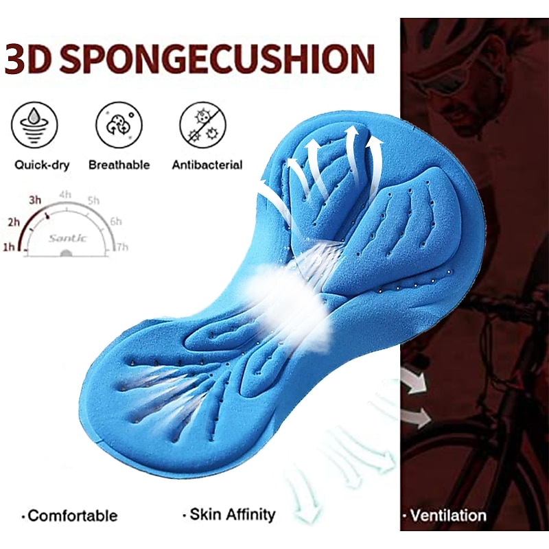 Men's Cycling Jersey with Bib Shorts Short Sleeve Mountain Bike MTB Road Bike Cycling Black Red Blue Graphic Gradient Bike Clothing Suit 3D Pad Breathable Quick Dry Back Pocket Polyester Spandex4