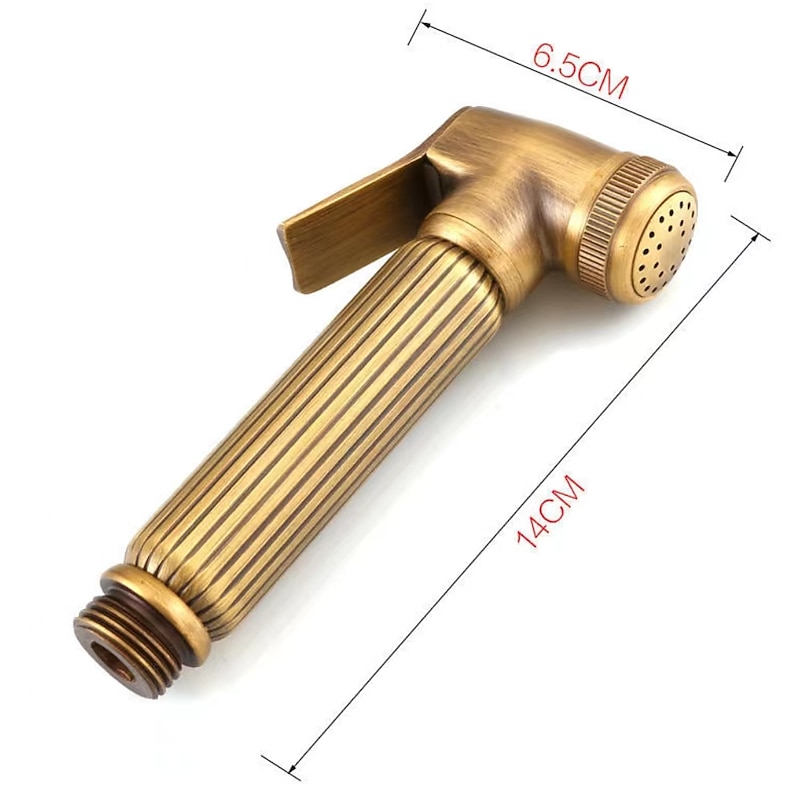Bathroom Handheld Shower Bidet Shattaf Sprayer Set Wall Mount, Brass Gold Toilet Hand Held Bidet Shower Spray Wall Bracket Hose Diaper Cleaning4