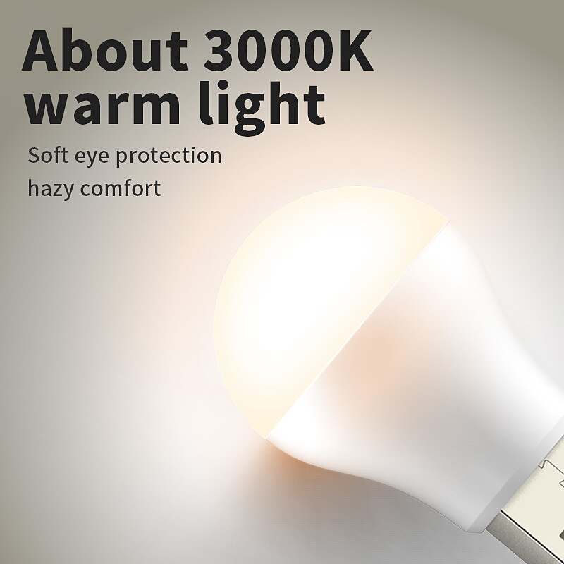 Portable Mini USB Night Light Eye Protection, Emergency Light Mobile Power Light, USB Lights By Night Plug-in Bulb For Bedroom, Bathroom, Nursery, Hallway, Outdoor Camping Reading Sleeping2