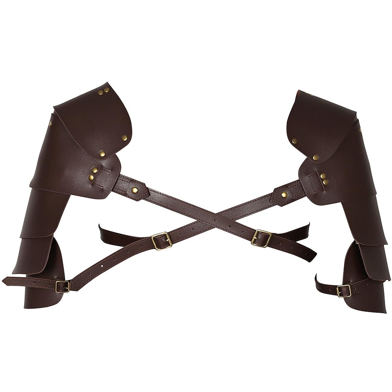 Retro Vintage Punk & Gothic Medieval Armor Chemise Shoulder Armor Warrior Knight Ritter Viking Fancy Dress Men's Women's Unisex Viking Performance Event / Party Stage Adults' Shoulder Armor3