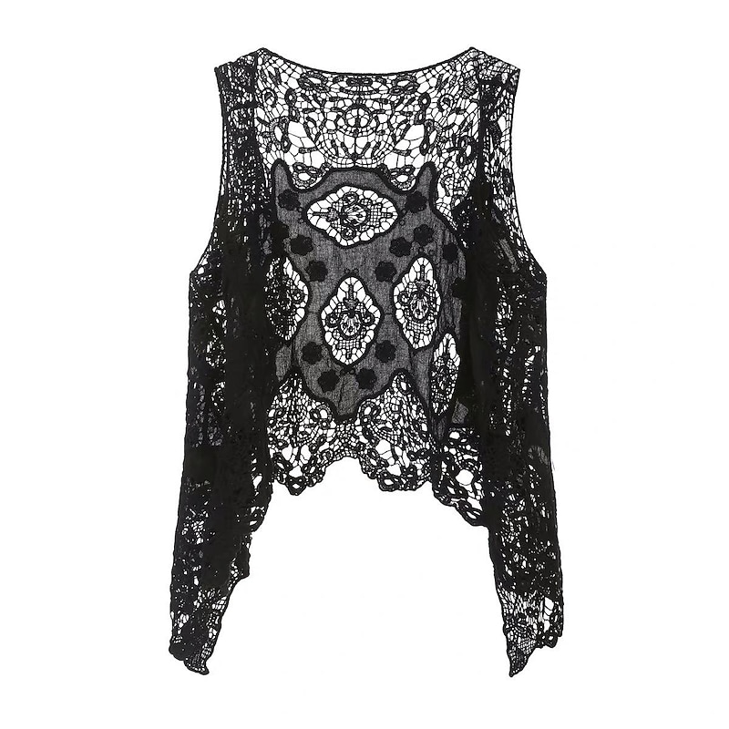 Hippie 1970s Vest Women's Costume Vintage Cosplay Casual Daily Beach Festival Vest2