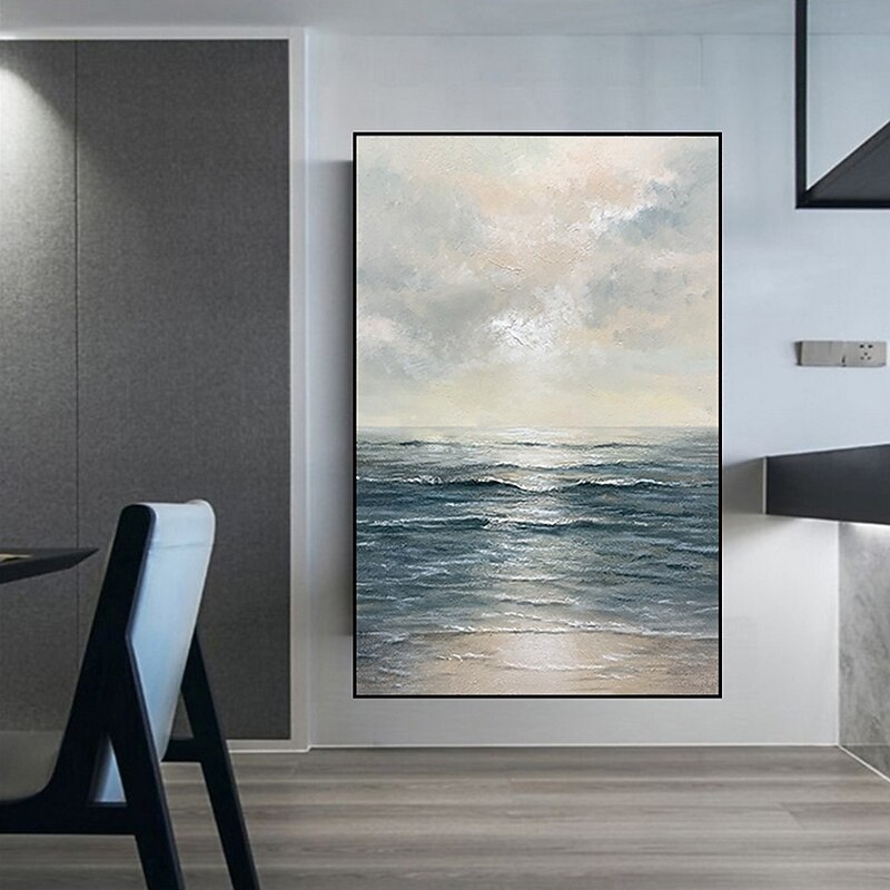 Oil Painting Hand Painted Vertical Landscape Modern Rolled Canvas (No Frame)4