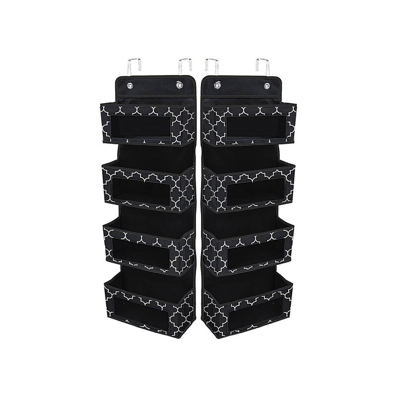 Four Grid Non-woven FabricPVC Wardrobe Hanging Storage Hanging Bag Door Storage Hanging Wall Mobile Phone Storage Bag Hanging Crib Underwear Hanging Storage Bag2