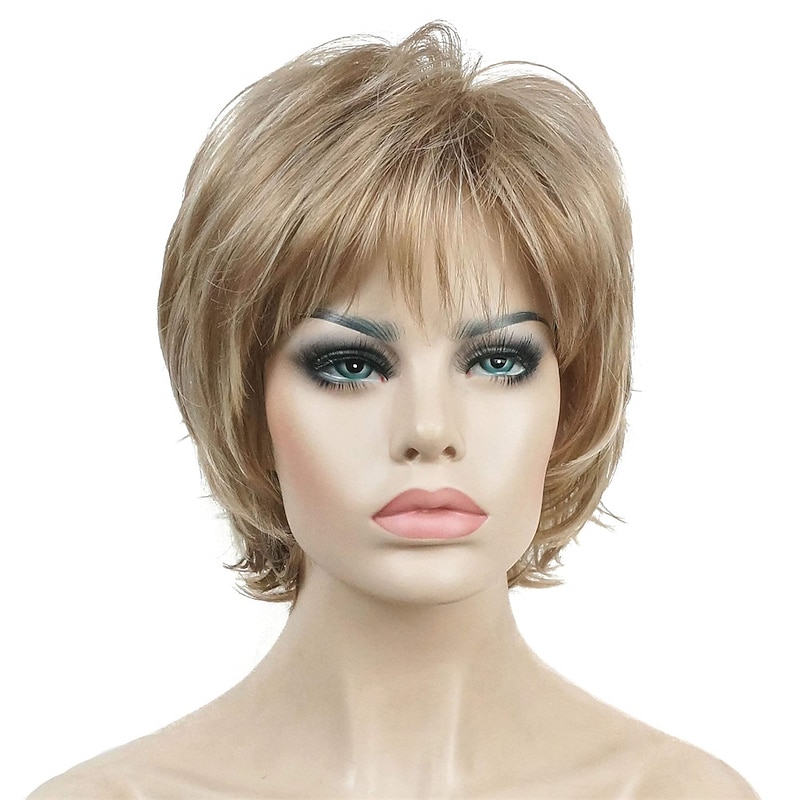 Short Layered Shaggy Wavy Full Synthetic Wigs3