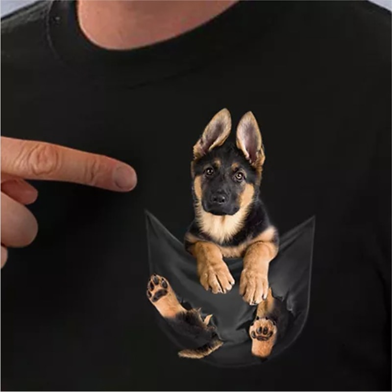 Animal Dog T-shirt Print Street Style For Couple's Men's Women's Adults' Hot Stamping Casual Daily3