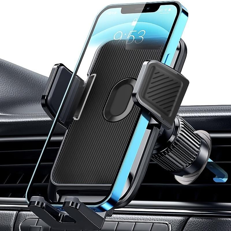 StarFire Mobile Phone Holder For Car Air Outlet 360 Degree Rotation StablePhone Mount Compatible For Android/IOS Suitable For 4-7 Inches Smart Phone Black