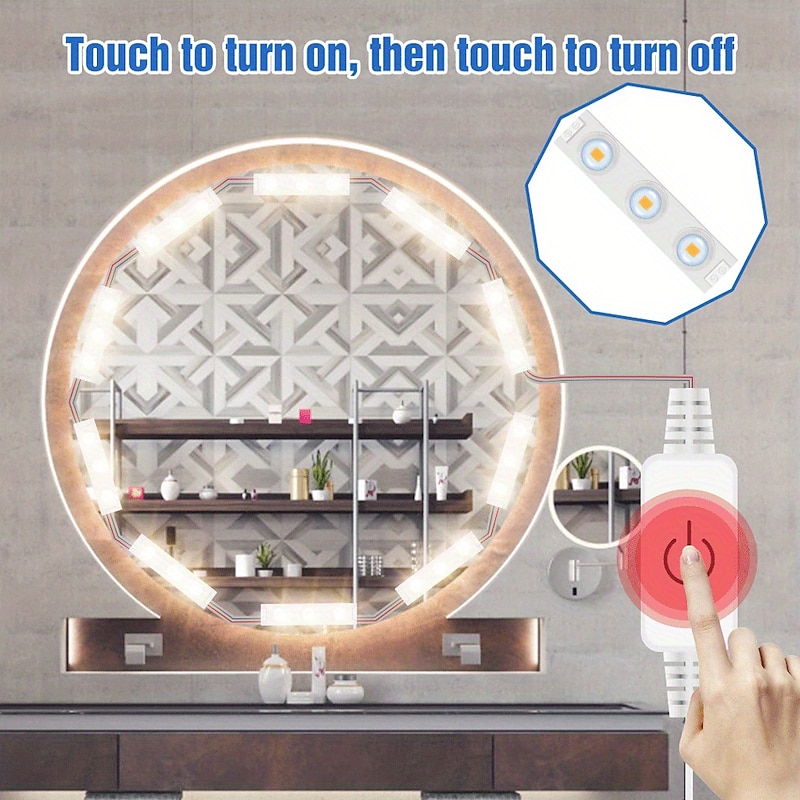 LED Mirror Headlight Modern Simple Mirror Light Dimmable Toilet Vanity Fill Light3