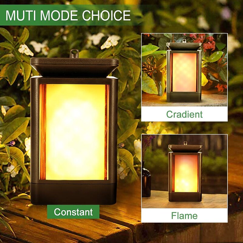 Waterproof Solar Garden Light Flame Torch Flickering Lamp Outdoor Lantern Landscape Yard Path Decorate Atmosphere Lighting4