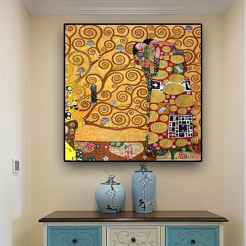 Gustav Klimt the Fulfillment Reproduction Oil Painting on Canvas Posters and Prints Scandinavian Wall Picture for Living Room2