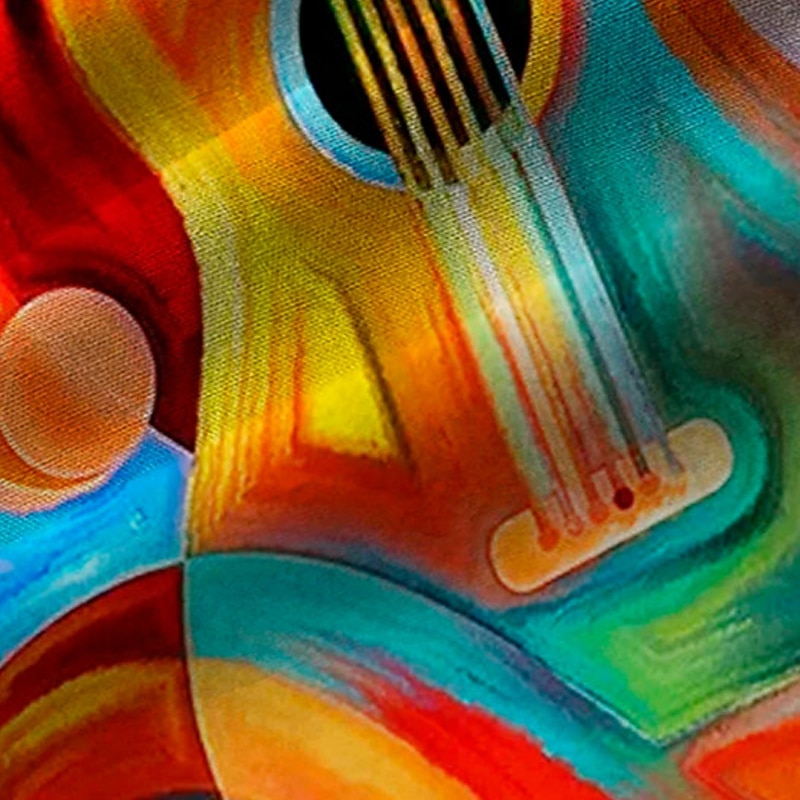 Men's Boardmasters Music Guitar Shirt Button Up Shirt Short Sleeve Fashion Designer Casual Outdoor Casual Summer Spring Turndown Print Yellow Khaki3