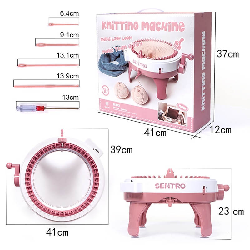 Extra Large 48 Needle DIY Knitting Machine Hand Woven Wool Knitting Machine Girls' Scarf Hat and Family Interactive Toys3