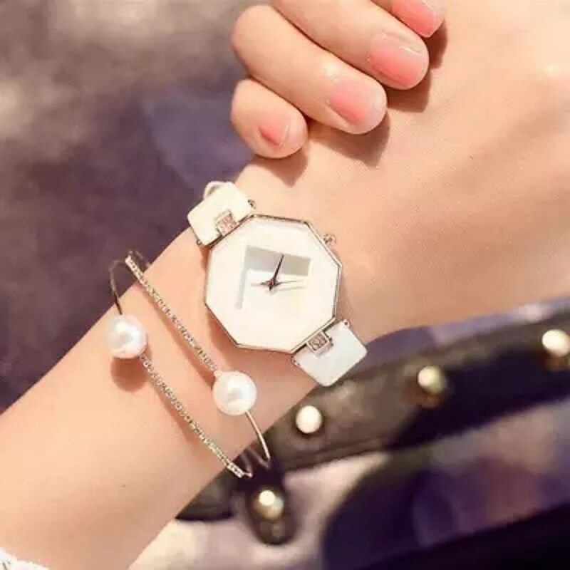 Quartz Watch New Ladies Leather Strap Luxury Casual Fashion Relogio Feminino Relojes Mujer Wristwatch Quartz Watch2