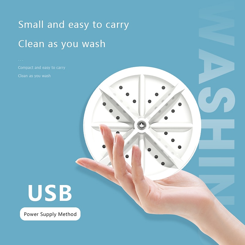Mini Washing Machine USB Rotating Turbine Portable Washing Machine Socks Underwear Washing Machine2