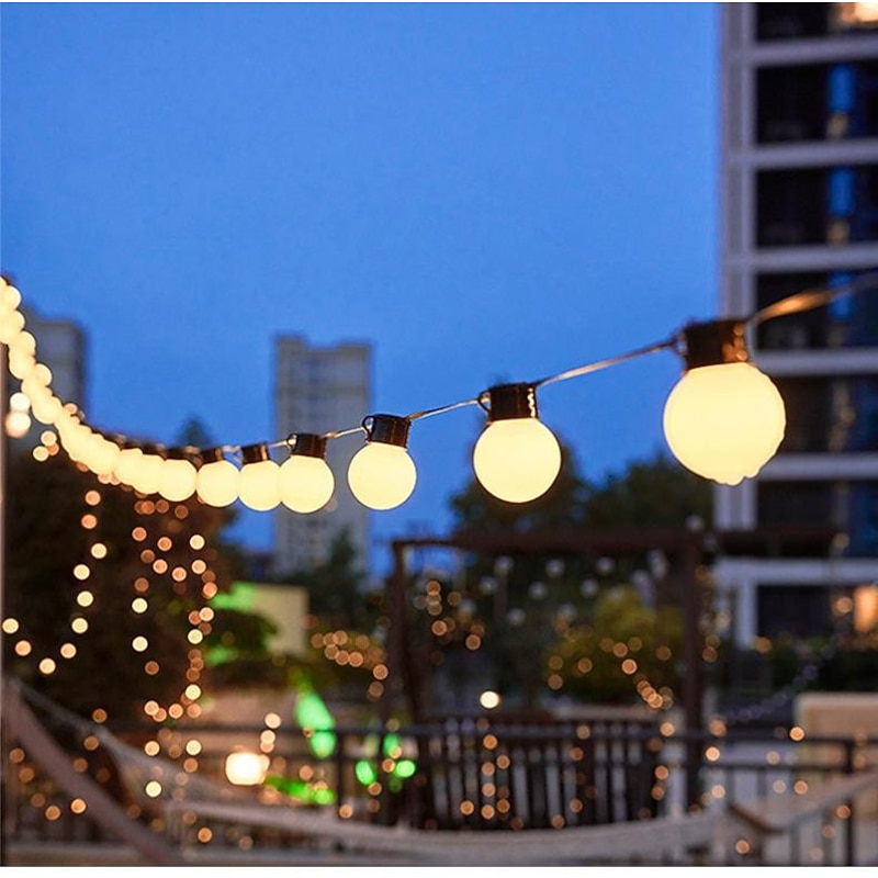 Outdoor Camping Lamp String Big Bulbs 5M-20LEDs  6.5M-30LEDs Waterproof Anti-crushed LED Light Bulbs Outdoor Backyard Garden Porch Decorative Tent Light Terrace Lamp3