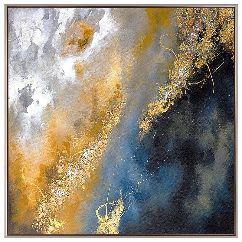 100% Handpaint Oil Paintings On Canvas Large Wall Art Abstract Gold Leaf Painting Contemporary Art Wall Painting For Living Room3